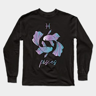 Pisces Zodiac Long Sleeve T-Shirt